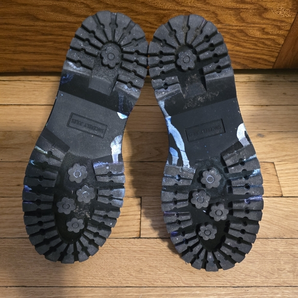 HANDCRAFTED Upcycled Chelsea Boots HANDPAINTED Leather Ankle Booties Size 9M - Picture 17 of 17